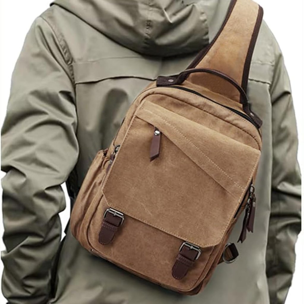 Messenger Bag For Men,Small Sling Crossbody Backpack Shoulder Bag For Men Women,